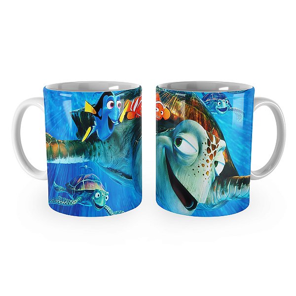 Caneca Procurando Nemo Tartaruga Personagens