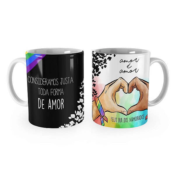 Caneca LGBT Amor é Amor Namorados