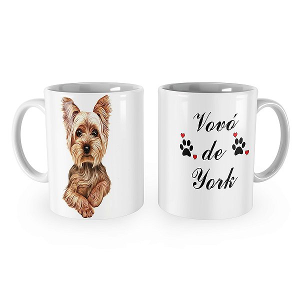 Caneca Vovó de York Yorkshire Cachorro Pet