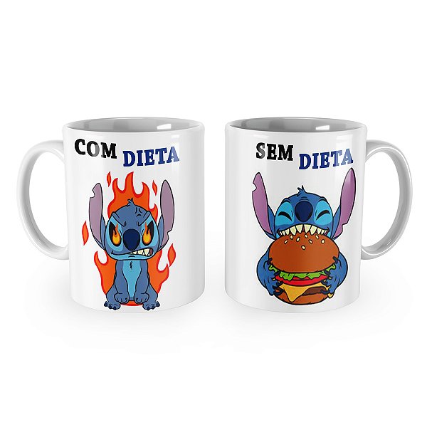 Caneca Lilo Stitch Com Dieta Sem Dieta