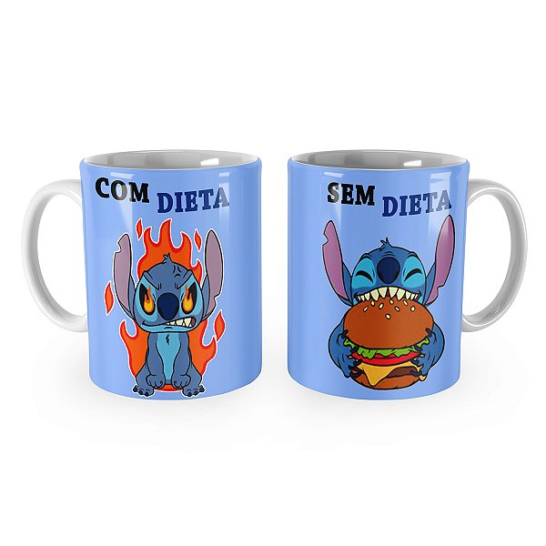 Caneca Lilo Stitch Com Dieta Sem Dieta Mod 2