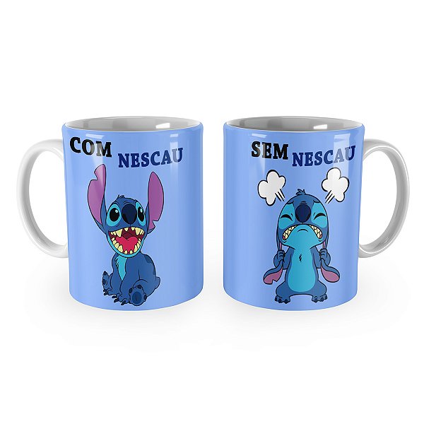 Caneca Lilo Stitch Com Nescau Sem Nescau