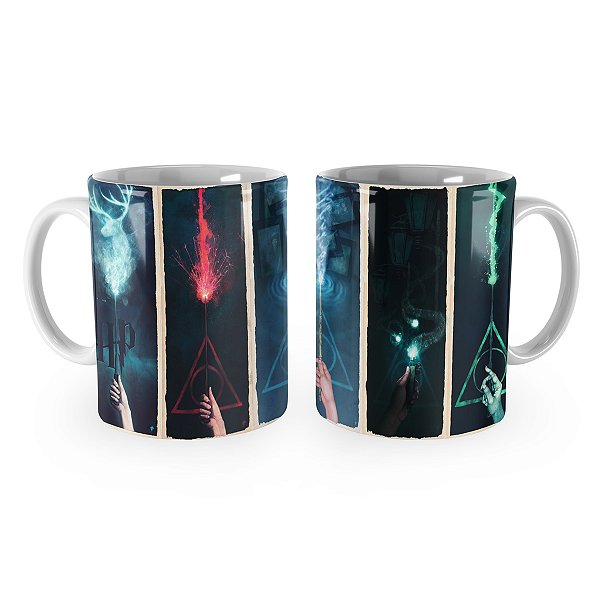 Caneca Harry Potter Varinhas Feitiços