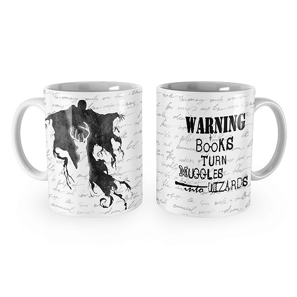 Caneca Harry Potter Books Turn Muggles Wizards