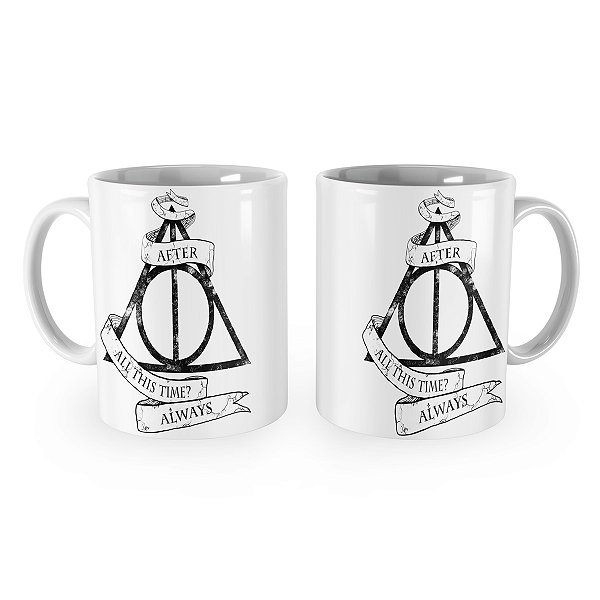 Caneca Harry Potter Relíquias da Morte Always