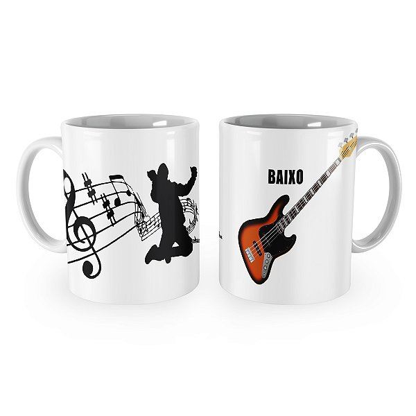Caneca Baixo Instrumento Musical Baixista