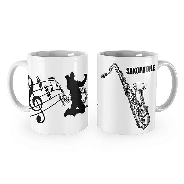Caneca Saxophone Instrumento Musical Saxophonista