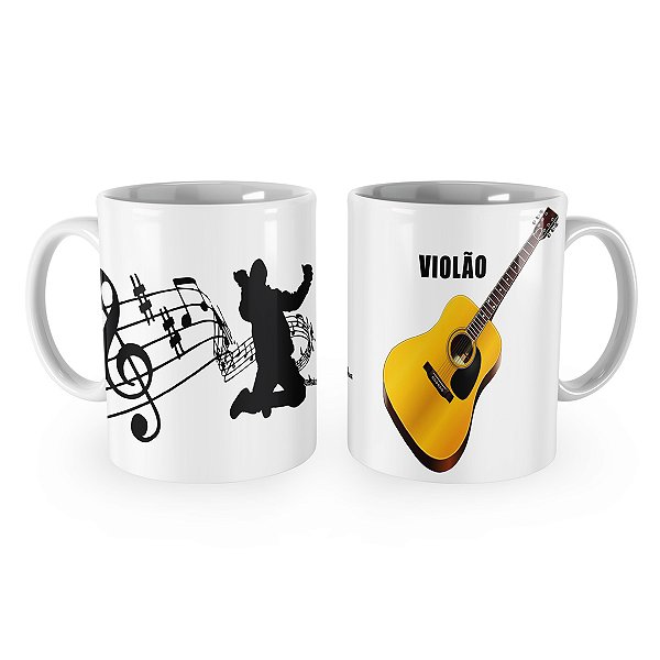 Caneca Violão Instrumento Musical Violinista Mod 1