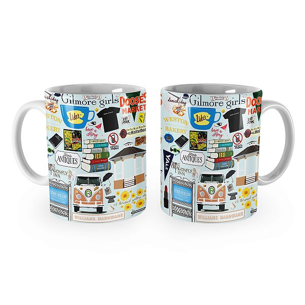 Caneca Gilmore Girls Símbolos e Referencias Mod 2