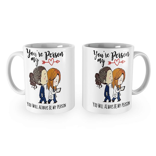 Caneca Greys Anatomy Youre My Person Yang Grey