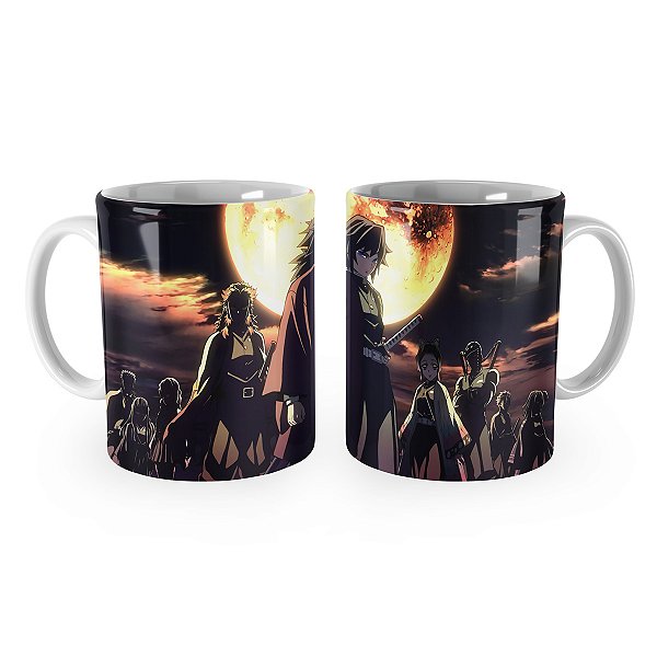 Caneca Demon Slayer Pilares Hashira Kimetsu no Yaiba Mod 2