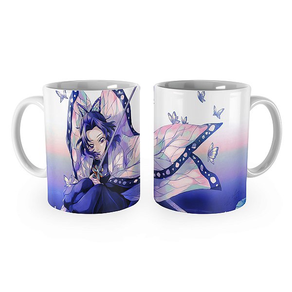 Caneca Demon Slayer Shinobu Pilar Kimetsu no Yaiba Mod 2