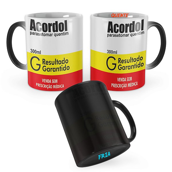 Caneca Mágica Acordol Paresetomar Quentim