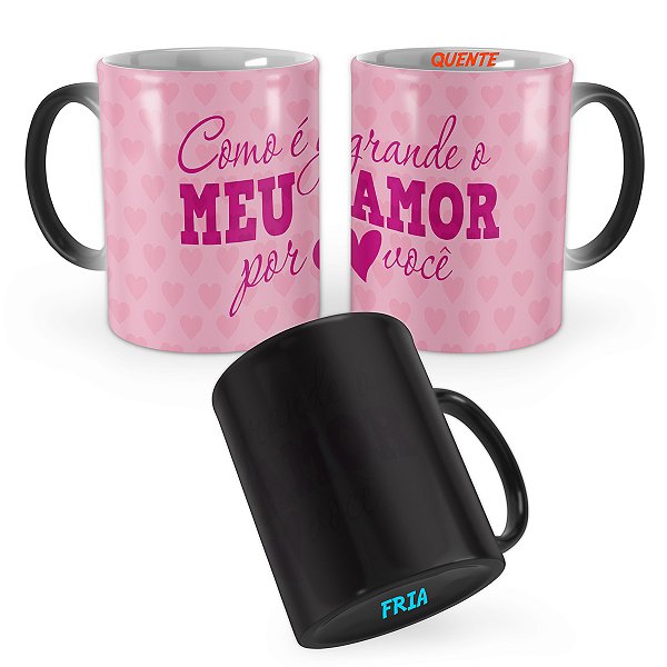 Caneca Mágica Namorados Como é Grande Meu Amor