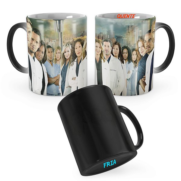Caneca Mágica Greys Anatomy Personagens 1 Temp