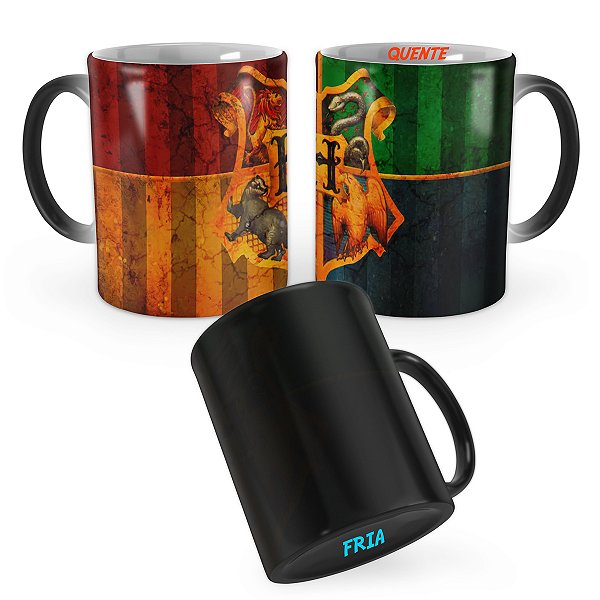 Caneca Mágica Harry Potter Brasão de Hogwarts Mod 3