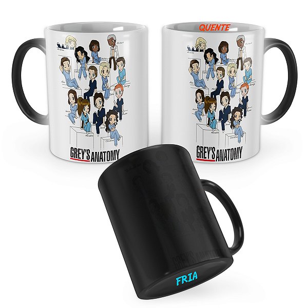 Caneca Mágica Greys Anatomy Cartoon