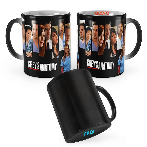 Caneca Mágica Greys Anatomy Personagens Meredith