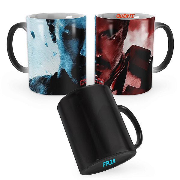 Caneca Mágica Capitão América Guerra Civil