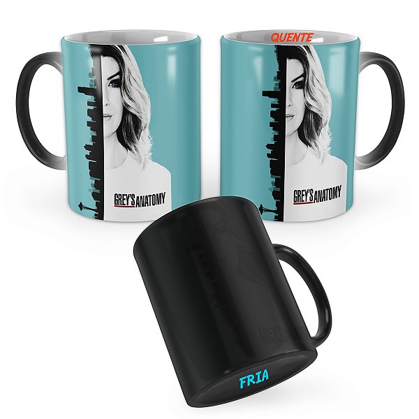 Caneca Mágica Greys Anatomy Meredith Azul
