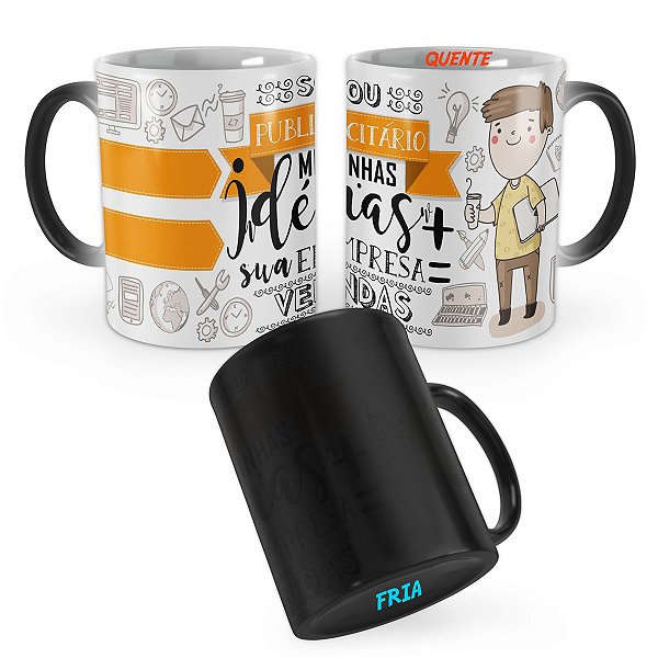 Caneca Mágica Publicitário Profissão Cartoon