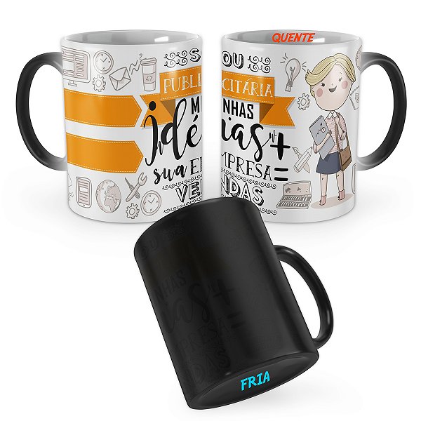 Caneca Mágica Publicitária Profissão Cartoon