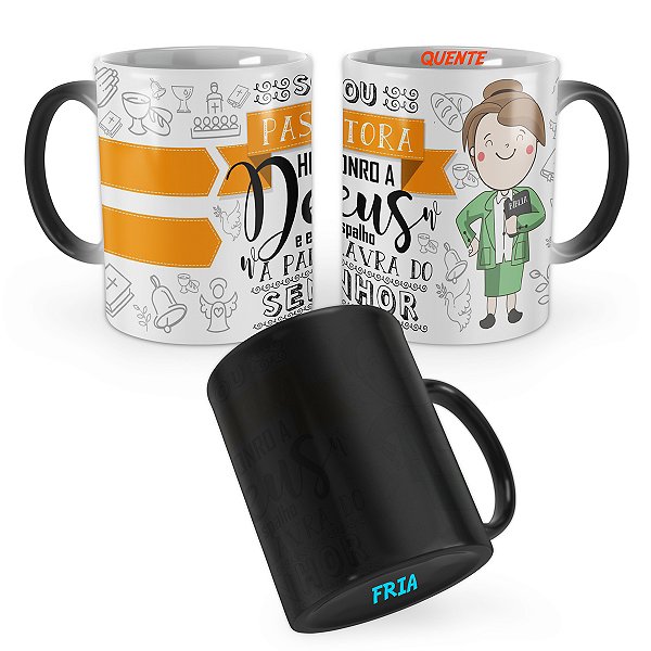Caneca Mágica Pastora Profissão Cartoon