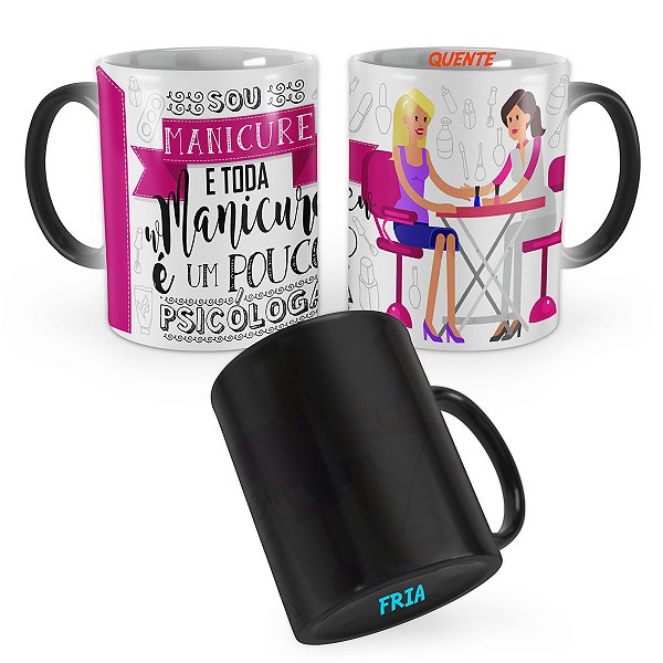 Caneca Mágica Manicure Profissão Cartoon