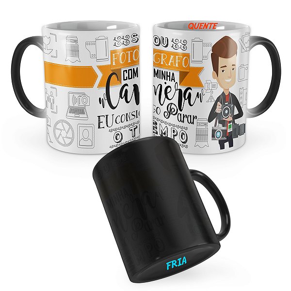Caneca Mágica Fótografo Profissão Cartoon