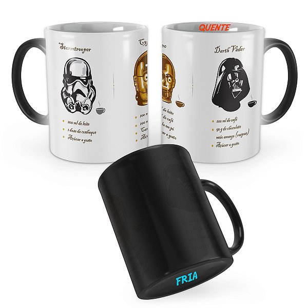 Caneca Mágica Star Wars Tipos de Bebidas
