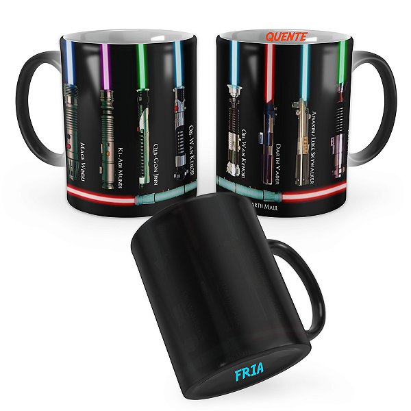 Caneca Mágica Sabres de Luz Star Wars