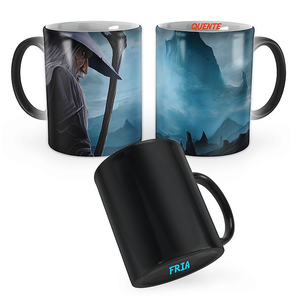 Caneca Mágica Senhor dos Aneis Gandalf Fanart
