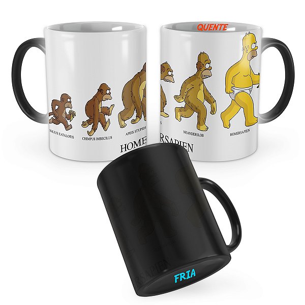 Caneca Mágica Os Simpsons Homer Evolução