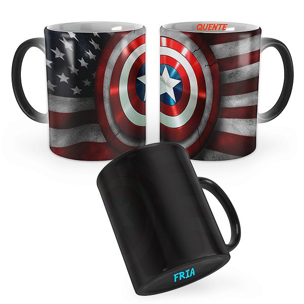 Caneca Mágica Escudo Capitão América