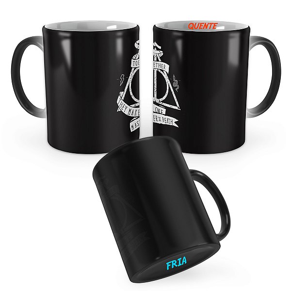Caneca Mágica Relíquias da Morte Harry Potter Símbolo