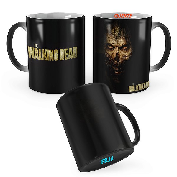 Caneca Mágica The Walking Dead Rosto Zumbi