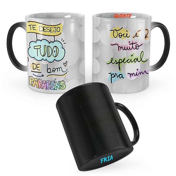 Caneca Mágica Presente Aniversário Parabéns