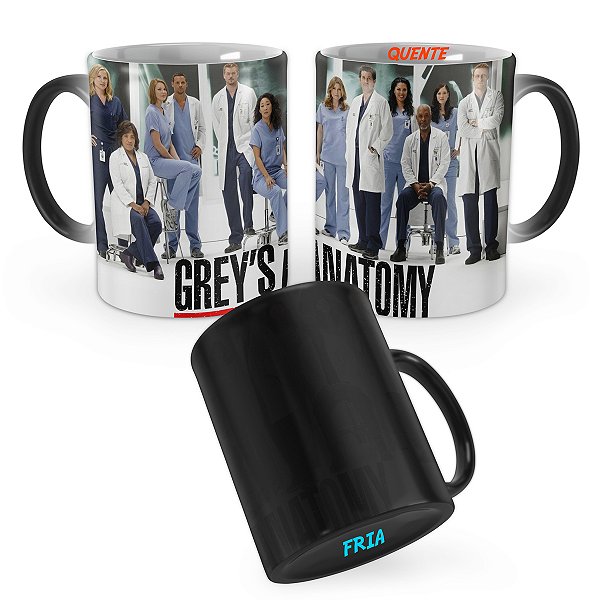 Caneca Mágica Greys Anatomy Personagens Elenco