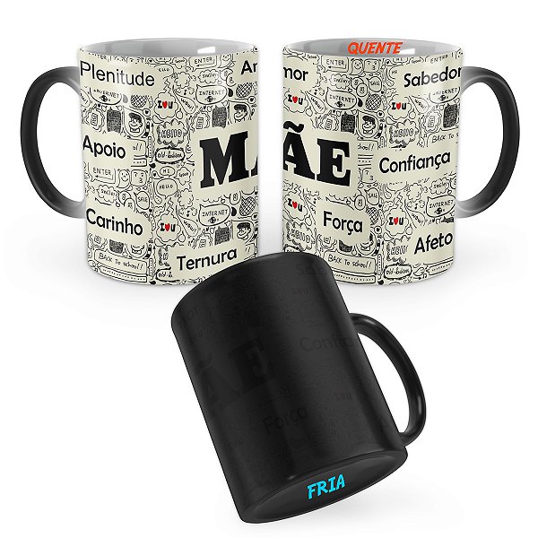 Caneca Mágica Presente Mãe Qualidades Dia das Mães