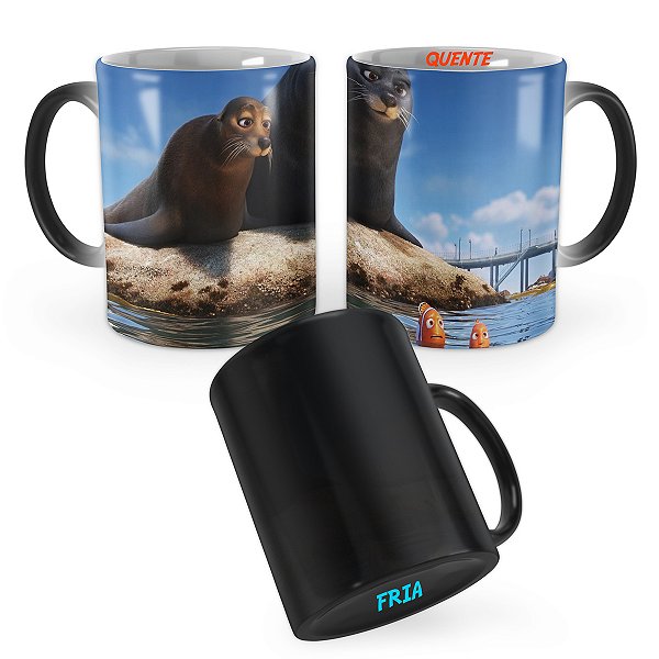Caneca Mágica Procurando Nemo Focas