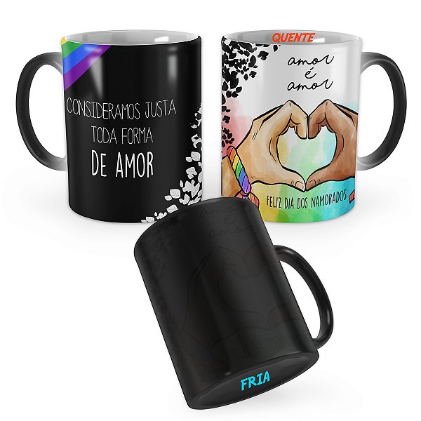 Caneca Mágica LGBT Amor é Amor Namorados