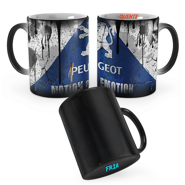 Caneca Mágica Peugeot Lata de Óleo