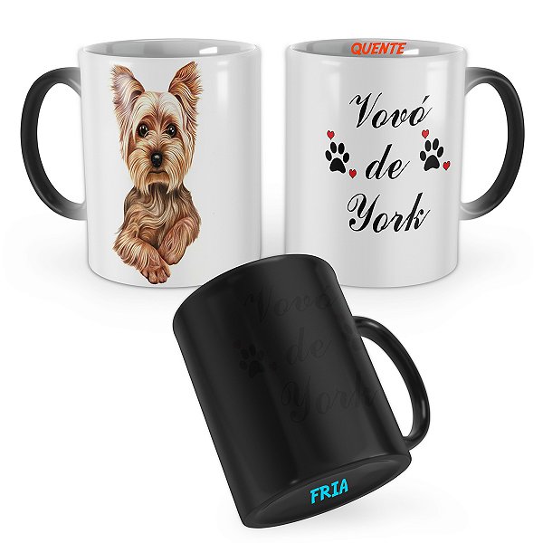 Caneca Mágica Vovó de York Yorkshire Cachorro Pet