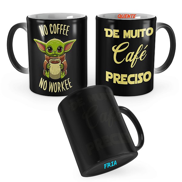 Caneca Mágica Star Wars Yoda Baby de Muito Café Preciso