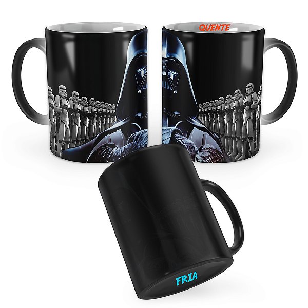 Caneca Mágica Star Wars Darth Vader Exército Trooper Mod 2