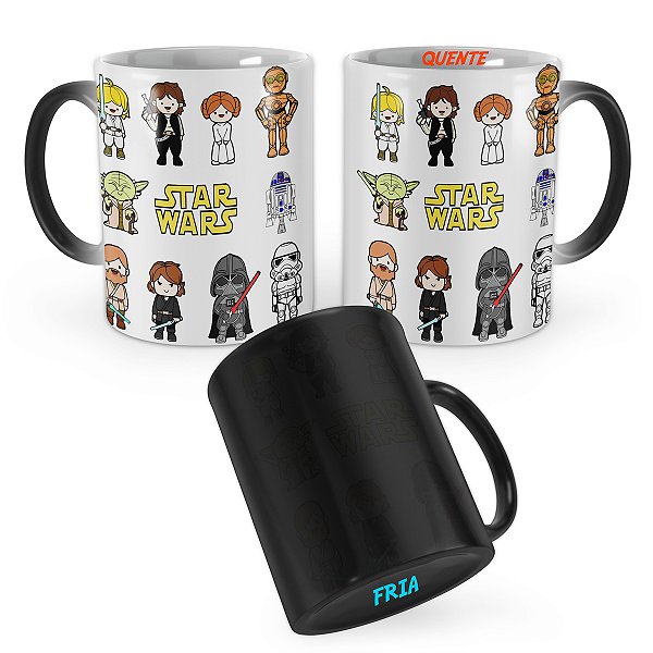 Caneca Mágica Star Wars Cartoon Miniatura Personagens