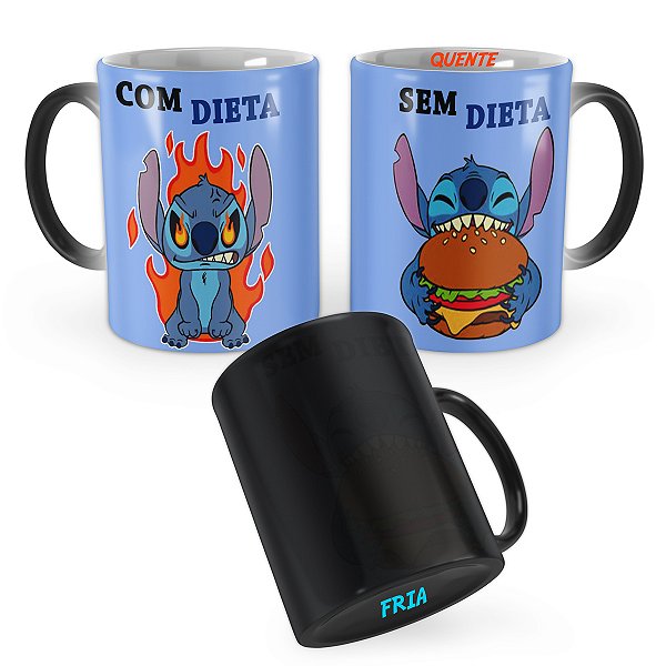 Caneca Mágica Lilo Stitch Com Dieta Sem Dieta Mod 2