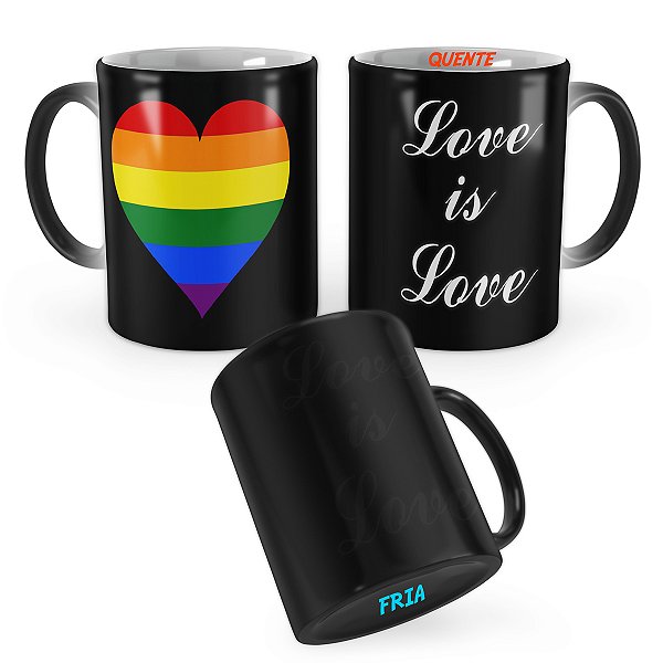 Caneca Mágica Love is Love LGBT Diversidade