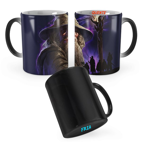 Caneca Mágica O Senhor dos Anéis Gandalf Mago