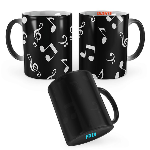 Caneca Mágica Símbolos Musicais Mod 1